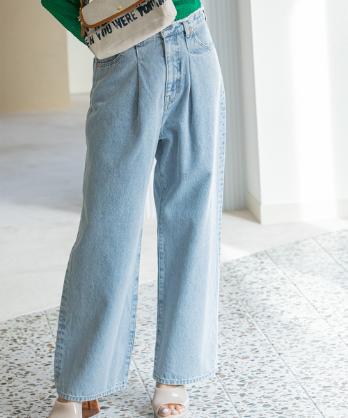 U by SPICK&SPAN（ユーバイスピックアンドスパン）の「ADELE（デニムパンツ・レディース・コバルトブルー/ブラック・24/25/26/27）」の22枚目の写真