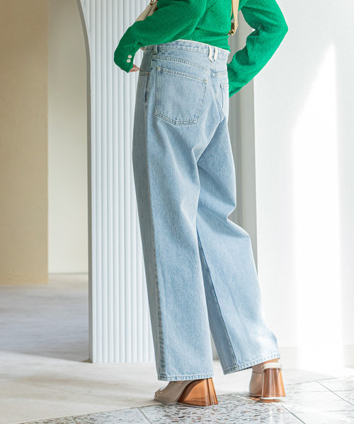 U by SPICK&SPAN（ユーバイスピックアンドスパン）の「ADELE（デニムパンツ・レディース・コバルトブルー/ブラック・24/25/26/27）」の21枚目の写真