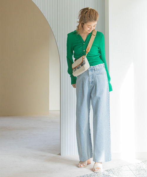 U by SPICK&SPAN（ユーバイスピックアンドスパン）の「ADELE（デニムパンツ・レディース・コバルトブルー/ブラック・24/25/26/27）」の19枚目の写真