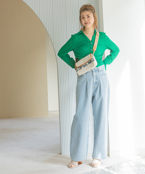 U by SPICK&SPAN（ユーバイスピックアンドスパン）の「ADELE（デニムパンツ・レディース・コバルトブルー/ブラック・24/25/26/27）」の18枚目の写真