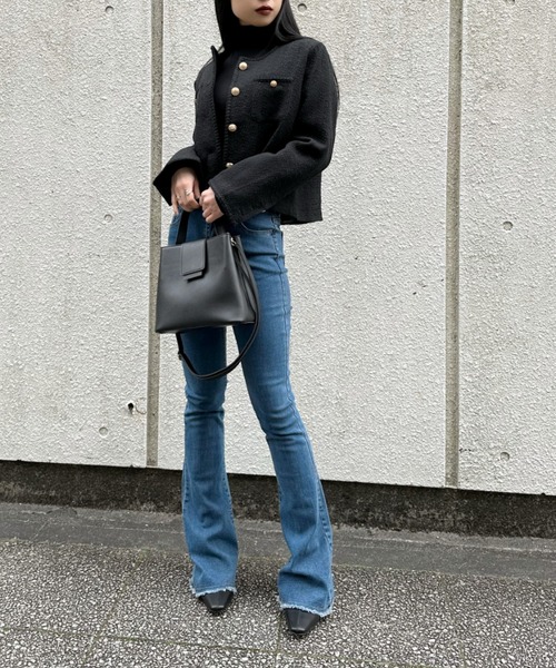 LVEU.（ラブユ.）の「【ZOZOTOWN限定】2way square one handle shoulder bag / 2wayスクエアワンハンドルショルダーバッグ（ショルダーバッグ・レディース・グレー/カーキ/ブラック/マスタード・FREE）」の14枚目の写真