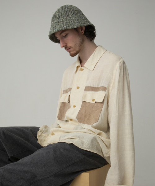 JOINT WORKS（ジョイントワークス）の「【RACAL / ラカル】 Mix japanese paper knit hat（ハット・メンズ・ブルー/マスタード/グリーン・FREE）」の4枚目の写真