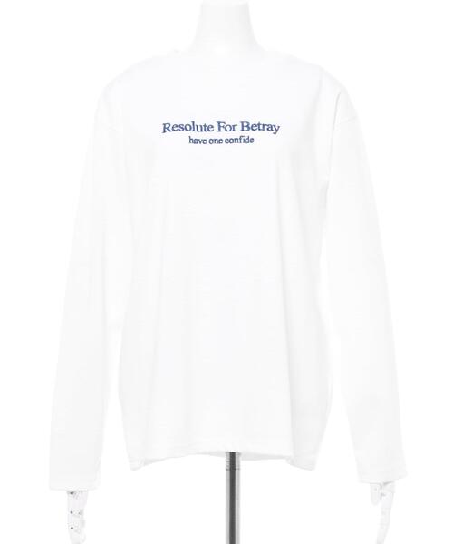 INGNI(イング)の「シンプル刺しゅうロゴロングTシャツ(Tシャツ/カットソー・レディース・ブラック×ホワイト/ホワイト×ブラック/ホワイト×ブルー・M)」の7枚目の写真