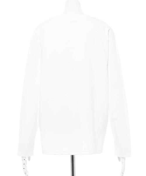 INGNI(イング)の「シンプル刺しゅうロゴロングTシャツ(Tシャツ/カットソー・レディース・ブラック×ホワイト/ホワイト×ブラック/ホワイト×ブルー・M)」の9枚目の写真