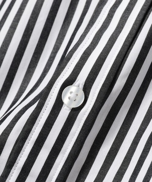 BEAMS LIGHTS(ビームスライツ)の「BEAMS LIGHTS / ストライプ レギュラーカラーシャツ23(シャツ/ブラウス・メンズ・ブラック/ネイビー・SMALL/MEDIUM/LARGE)」の9枚目の写真