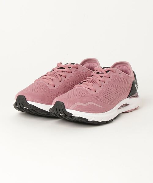 UNDER ARMOUR(アンダーアーマー)の「UAホバー ソニック6(ランニング/レディース)(スニーカー・レディース・ブラック×ピンク/オレンジ系その他・22.5cm/23.0cm/24.5cm/25.0cm/25.5cm/23.5cm/24.0cm/26.0cm)」の2枚目の写真