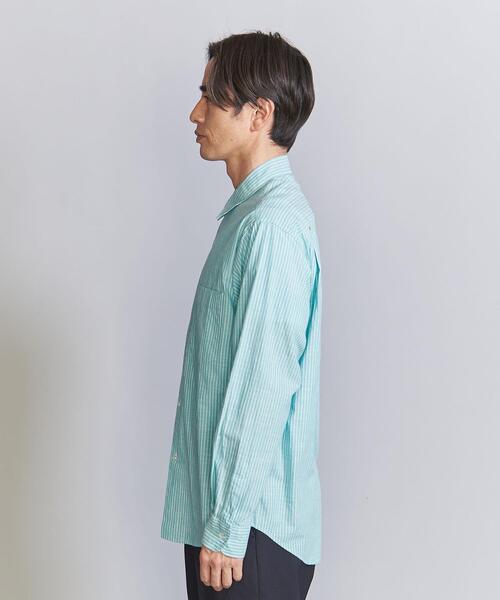 BEAUTY&YOUTH UNITED ARROWS(ビューティーアンドユースユナイテッドアローズ)の「プレップ ピンストライプ レギュラー フォルム テーパード シャツ(シャツ/ブラウス・メンズ・ベージュ/ネイビー/ターコイズブルー・S/M/L/XL)」の22枚目の写真