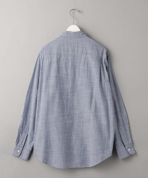 BEAUTY&YOUTH UNITED ARROWS(ビューティーアンドユースユナイテッドアローズ)の「プレップ ピンストライプ レギュラー フォルム テーパード シャツ(シャツ/ブラウス・メンズ・ベージュ/ネイビー/ターコイズブルー・S/M/L/XL)」の11枚目の写真