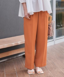 センタープレスツイルセミワイドパンツ