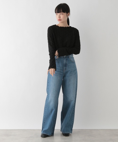 LOWRYS FARM(ローリーズファーム)の「シアーフラワージャガードロングスリーブ 191365(Tシャツ/カットソー・レディース・ブラック/グリーン/アイボリー・FREE)」の20枚目の写真