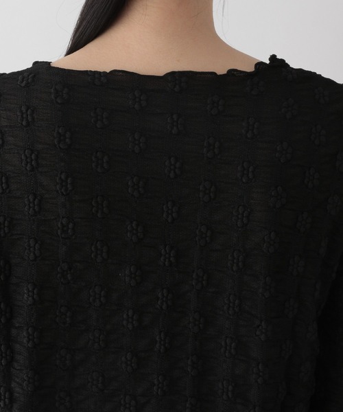 LOWRYS FARM(ローリーズファーム)の「シアーフラワージャガードロングスリーブ 191365(Tシャツ/カットソー・レディース・ブラック/グリーン/アイボリー・FREE)」の17枚目の写真