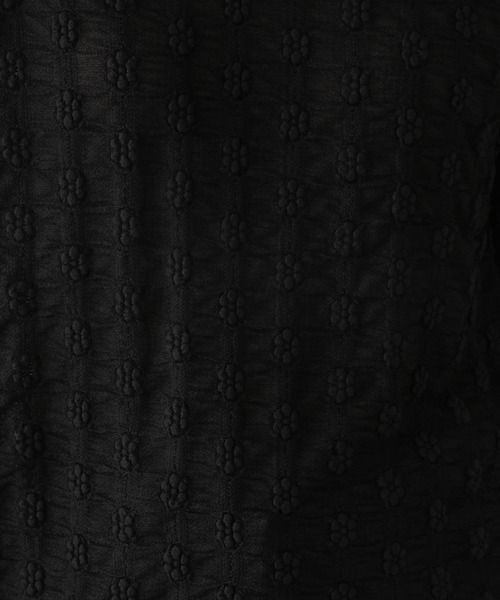 LOWRYS FARM(ローリーズファーム)の「シアーフラワージャガードロングスリーブ 191365(Tシャツ/カットソー・レディース・ブラック/グリーン/アイボリー・FREE)」の8枚目の写真