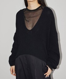 【TODAYFUL/トゥデイフル】Uネックハンドニット