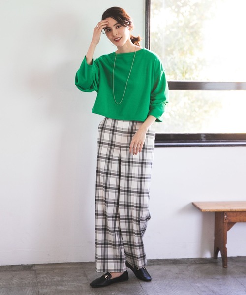 LEPSIM(レプシィム)の「チェック柄ピンタックパンツ(スラックス・レディース・グレー/ベージュ系その他・X-SMALL/MEDIUM/LL/LARGE/SMALL)」の17枚目の写真