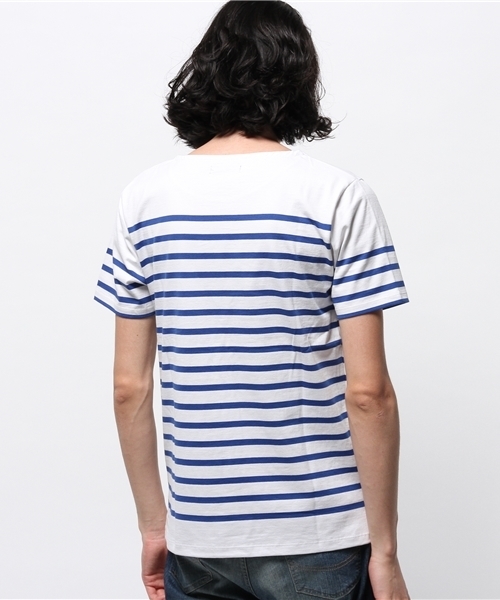 HARE(ハレ)の「マリンボーダーカット(HARE)(Tシャツ/カットソー・メンズ・オフホワイト/グレー/ネイビー/ブルー・SMALL/MEDIUM/LARGE)」の7枚目の写真