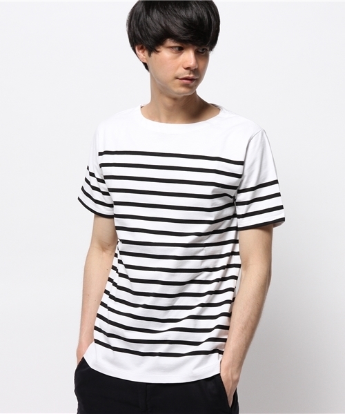 HARE(ハレ)の「マリンボーダーカット(HARE)(Tシャツ/カットソー・メンズ・オフホワイト/グレー/ネイビー/ブルー・SMALL/MEDIUM/LARGE)」の12枚目の写真