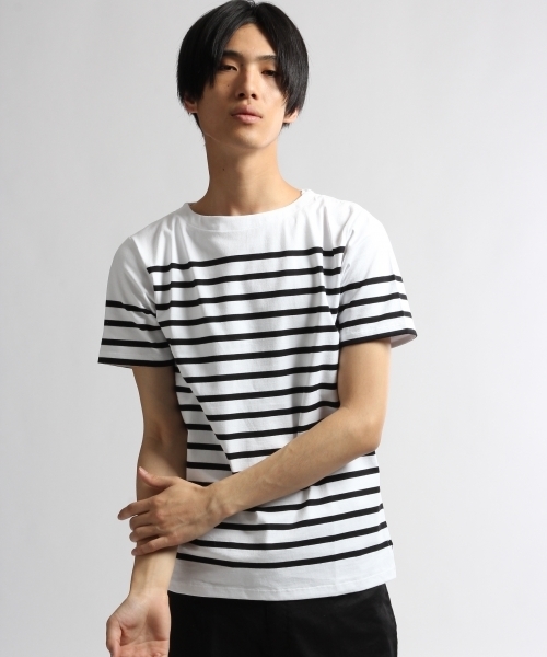 HARE(ハレ)の「マリンボーダーカット(HARE)(Tシャツ/カットソー・メンズ・オフホワイト/グレー/ネイビー/ブルー・SMALL/MEDIUM/LARGE)」の15枚目の写真