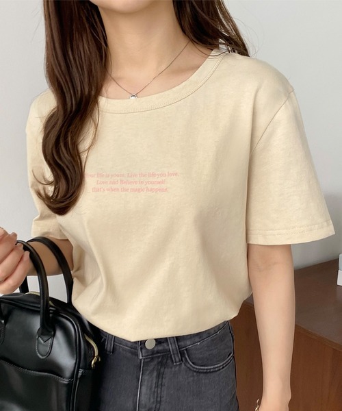 レタリングロゴTシャツ