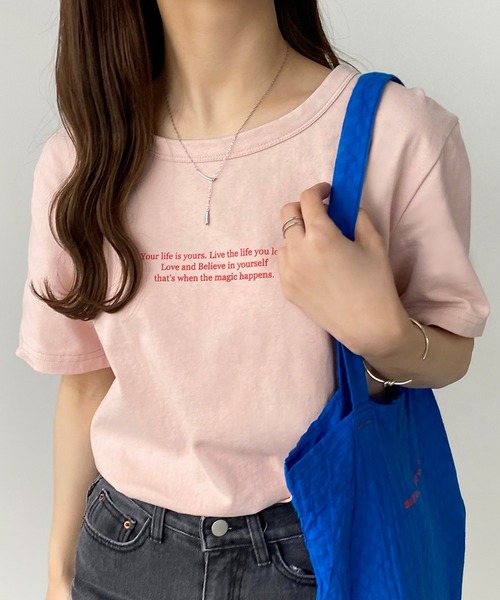 レタリングロゴTシャツ