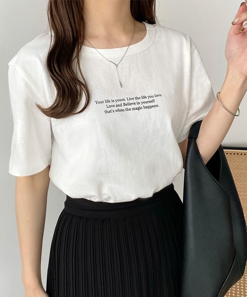 レタリングロゴTシャツ