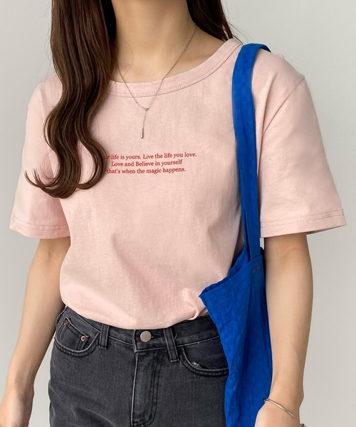 レタリングロゴTシャツ