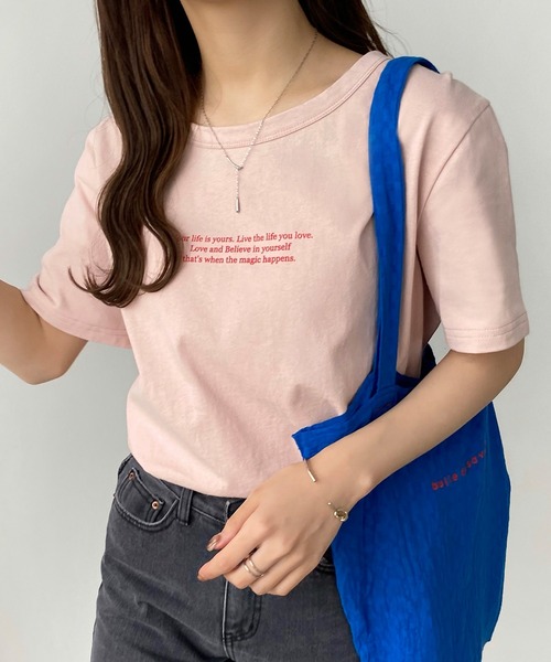 レタリングロゴTシャツ