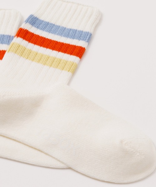 rasox（ラソックス）の「rasox（ラソックス）／　3ライン・リブクルー（ソックス/靴下・レディース・ホワイト×グリーン/ホワイト×ブルー/ホワイト×ネイビー/ホワイト系その他4・SMALL/LARGE/MEDIUM）」の10枚目の写真