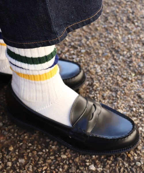 rasox（ラソックス）の「rasox（ラソックス）／　3ライン・リブクルー（ソックス/靴下・レディース・ホワイト×グリーン/ホワイト×ブルー/ホワイト×ネイビー/ホワイト系その他4・SMALL/LARGE/MEDIUM）」の9枚目の写真