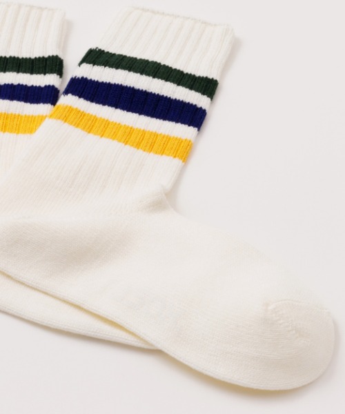 rasox（ラソックス）の「rasox（ラソックス）／　3ライン・リブクルー（ソックス/靴下・レディース・ホワイト×グリーン/ホワイト×ブルー/ホワイト×ネイビー/ホワイト系その他4・SMALL/LARGE/MEDIUM）」の12枚目の写真