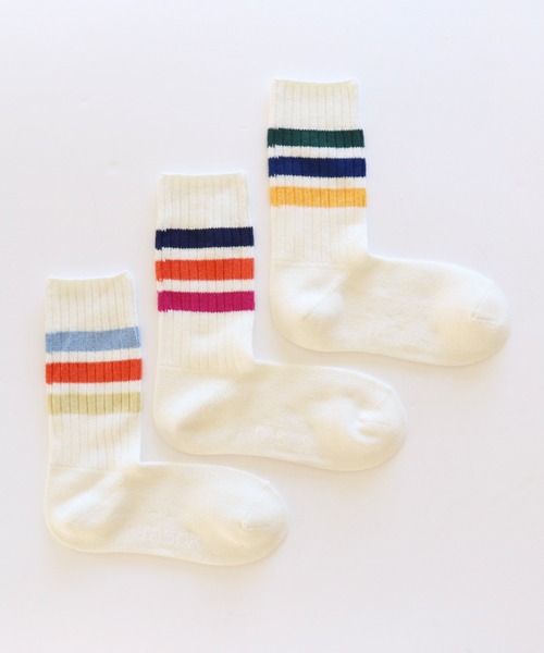 rasox（ラソックス）の「rasox（ラソックス）／　3ライン・リブクルー（ソックス/靴下・レディース・ホワイト×グリーン/ホワイト×ブルー/ホワイト×ネイビー/ホワイト系その他4・SMALL/LARGE/MEDIUM）」の15枚目の写真