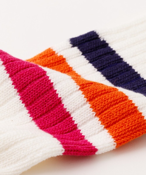 rasox（ラソックス）の「rasox（ラソックス）／　3ライン・リブクルー（ソックス/靴下・レディース・ホワイト×グリーン/ホワイト×ブルー/ホワイト×ネイビー/ホワイト系その他4・SMALL/LARGE/MEDIUM）」の8枚目の写真