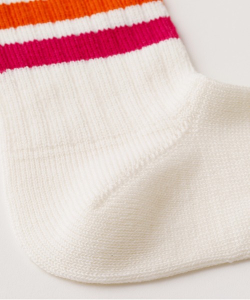 rasox（ラソックス）の「rasox（ラソックス）／　3ライン・リブクルー（ソックス/靴下・レディース・ホワイト×グリーン/ホワイト×ブルー/ホワイト×ネイビー/ホワイト系その他4・SMALL/LARGE/MEDIUM）」の13枚目の写真