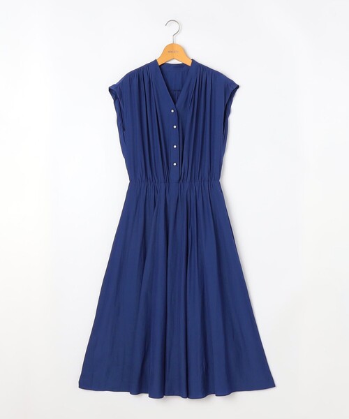 ノーリーズ ECO割繊パール釦ワンピース23SS マキシ丈 M~L 極美品 ノーリーズ ECO割繊パール釦ワンピース23SS マキシ丈 M~L 極美品
