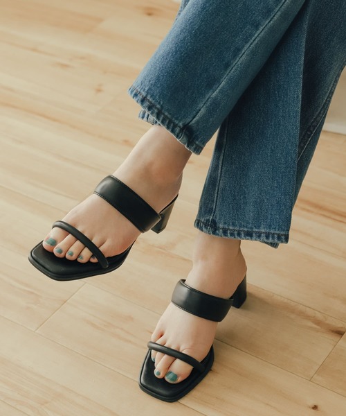 SENSE OF PLACE by URBAN RESEARCH（センスオブプレイスバイアーバンリサーチ）の「ダブルバンドサンダル（サンダル・レディース・ブラック/アイボリー/イエロー系その他・SMALL/MEDIUM/LARGE）」の20枚目の写真