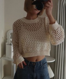 CORNERS | メッシュ編みニット(Tシャツ/カットソー)