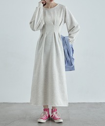 ウエストタックスウェットワンピース