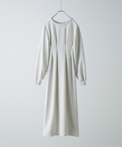 etoll.（エトル）の「ウエストタックスウェットワンピース（ワンピース・レディース・ブラック/オートミール・FREE）」の19枚目の写真