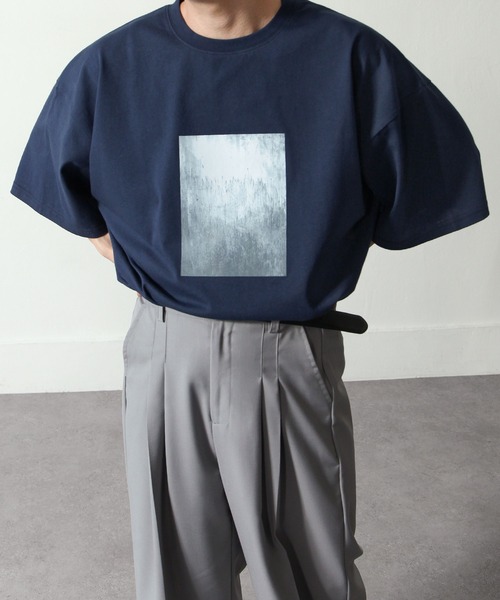 【正規品】未使用グレー オーバーサイズTシャツ グラフィックプリント NILWAY（ニルウェイ）の「グラフィックプリントオーバーサイズT