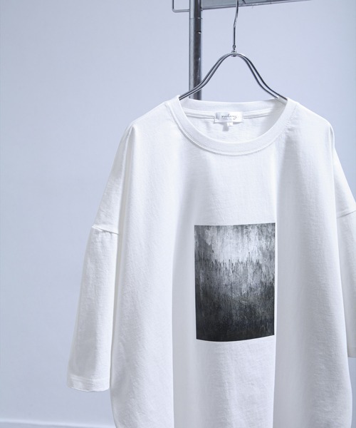 オーバーサイズ ホワイト Tシャツ グラフィックプリント NILWAY（ニルウェイ）の「グラフィックプリントオーバーサイズT