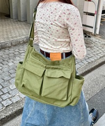 アジャスター付きメニーポケットキャンバスショルダー