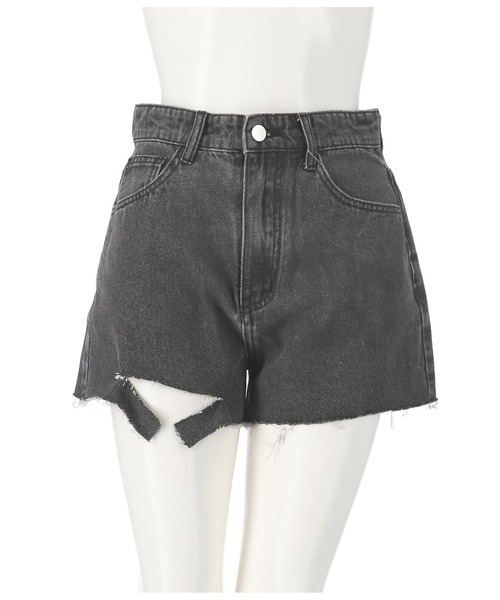 ANAP(アナップ)の「カットオフデニムショートパンツ(デニムパンツ・レディース・ライトブルー/スミクロ・M/S)」の12枚目の写真