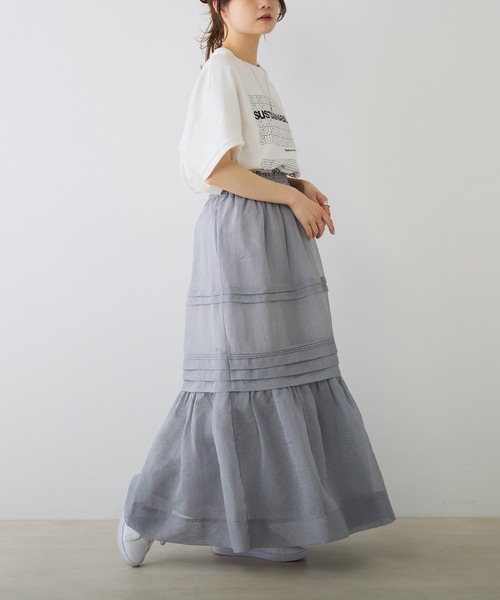 PUAL CE CIN（ピュアルセシン）の「オーガンジー2WAYスカート（スカート・レディース・グレー/ブラック・FREE）」の17枚目の写真