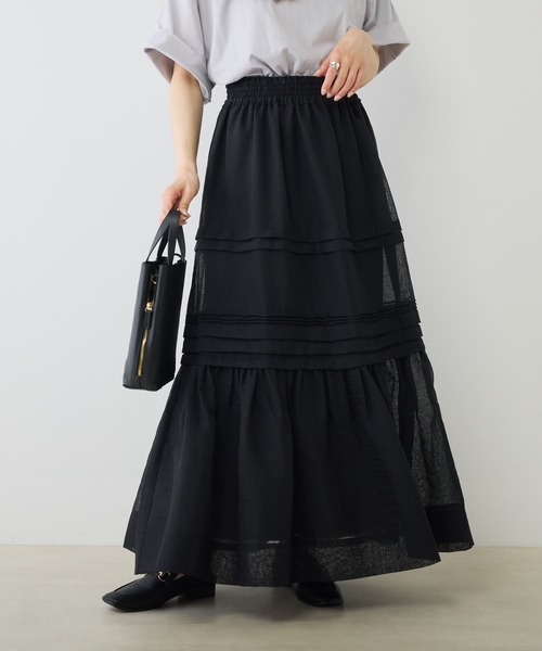 PUAL CE CIN（ピュアルセシン）の「オーガンジー2WAYスカート（スカート・レディース・グレー/ブラック・FREE）」の22枚目の写真