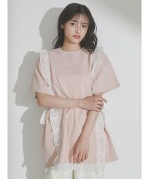 merry jenny | シアーフリルリボンBig Tee(Tシャツ/カットソー)