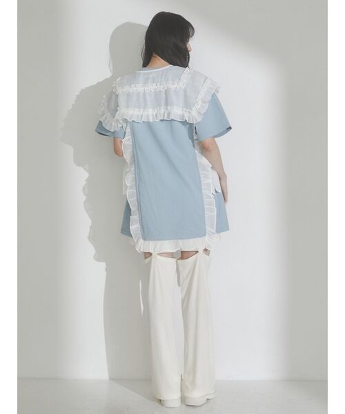 merry jenny(メリージェニー)の「シアーフリルリボンBig Tee(Tシャツ/カットソー・レディース・オフホワイト/ブルー/ピンク・FREE)」の22枚目の写真