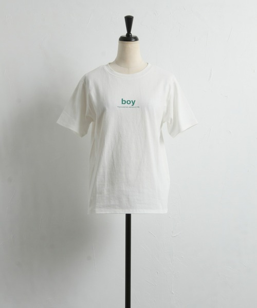 &. NOSTALGIA(アンドドットノスタルジア)の「【ZOZO限定】boyロゴTシャツ(Tシャツ/カットソー・レディース・ブラック/グリーン・FREE)」の10枚目の写真