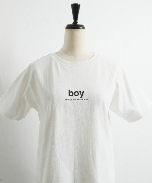 &. NOSTALGIA(アンドドットノスタルジア)の「【ZOZO限定】boyロゴTシャツ(Tシャツ/カットソー・レディース・ブラック/グリーン・FREE)」の6枚目の写真