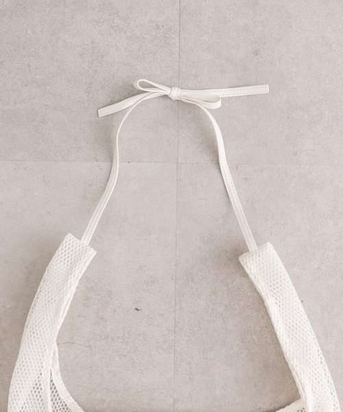 loti（ロティ）の「loti コインケース付きメッシュトート（ショルダーバッグ・レディース・ブラック/オフホワイト・ONE SIZE）」の9枚目の写真