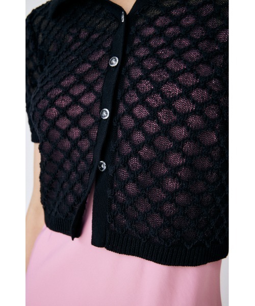 MOUSSY マウジー　OPENWORK KNIT ポロ MOUSSY（マウジー）の「OPENWORK KNIT ポロ（ニット/セーター