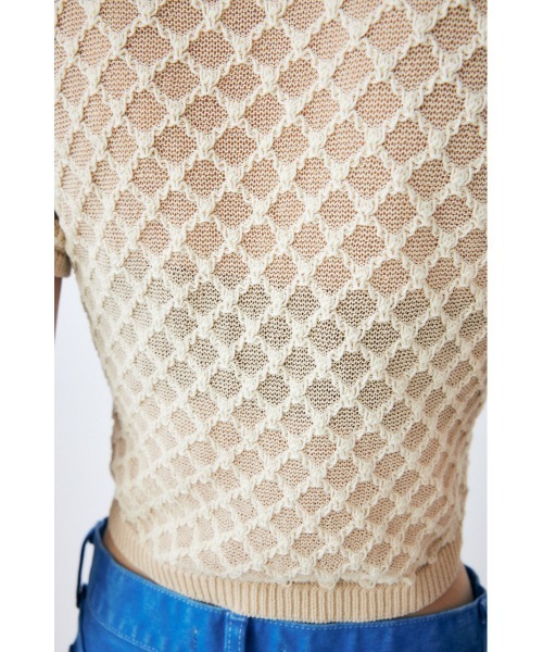 MOUSSY（マウジー）の「OPENWORK KNIT ポロ（ニット/セーター